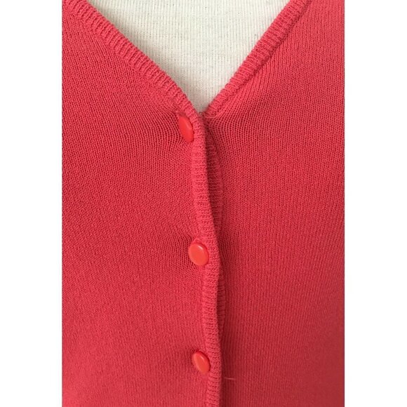 Ann Taylor Petites Salmon Button Up Blouse Sweater Size XSP - Picture 5 of 6